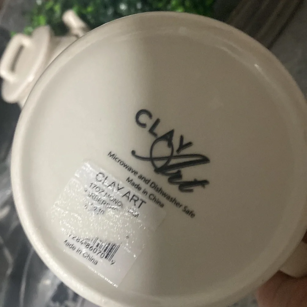 ❌❌❌❌SOLD Art Barbershop Mug Coffee Cup - Initial S - Picture 3 of 3